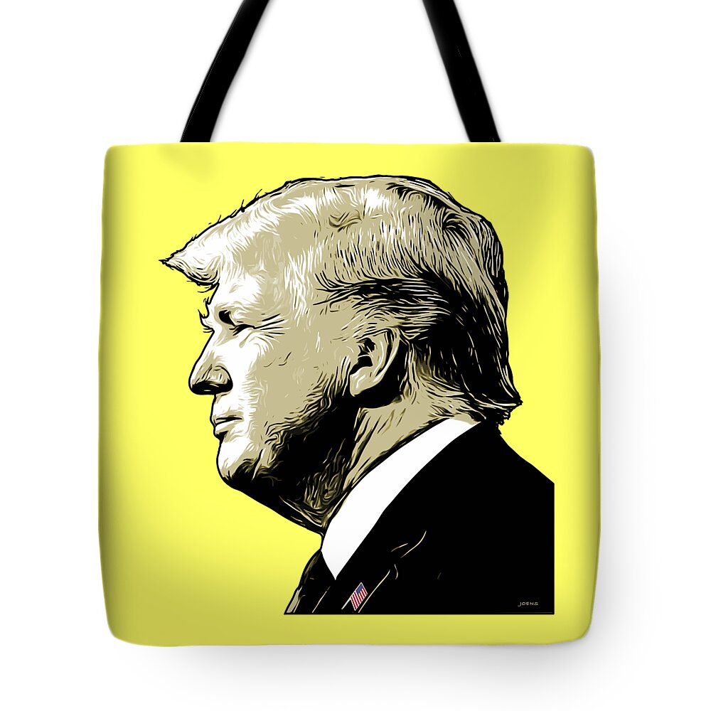 Trump Tote Bag featuring the digital art Donald Trump by Greg Joens