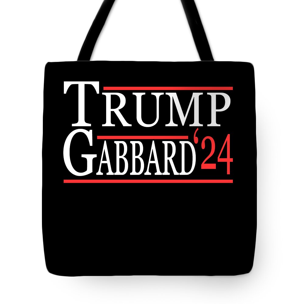 Election Tote Bag featuring the digital art Donald Trump Tulsi Gabbard 2024 by Flippin Sweet Gear