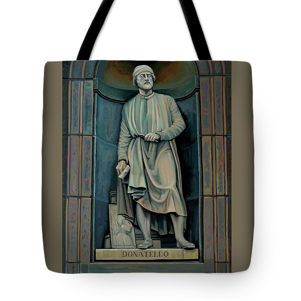Sculptor Tote Bag featuring the painting Donatello Painting by Paul Meijering