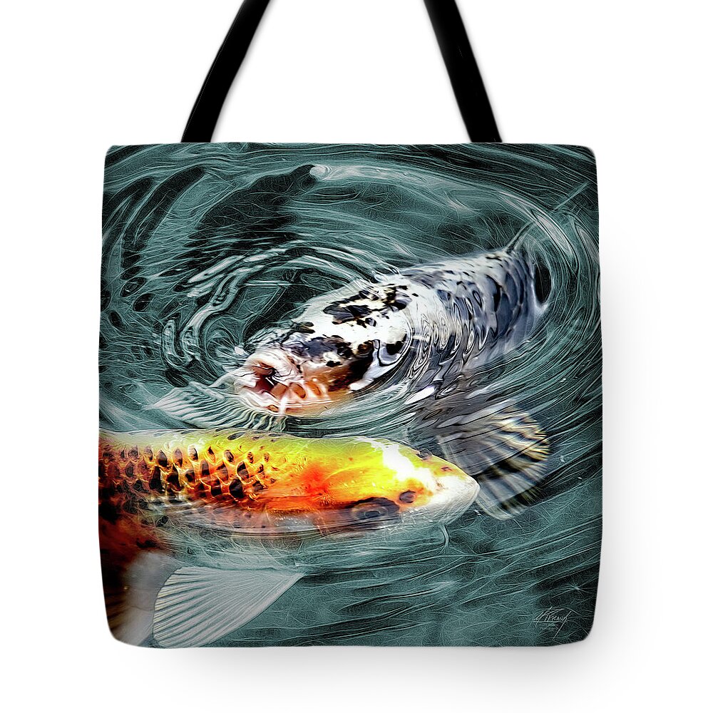 Koi Tote Bag featuring the photograph Don't Be Koi by Michael Frank