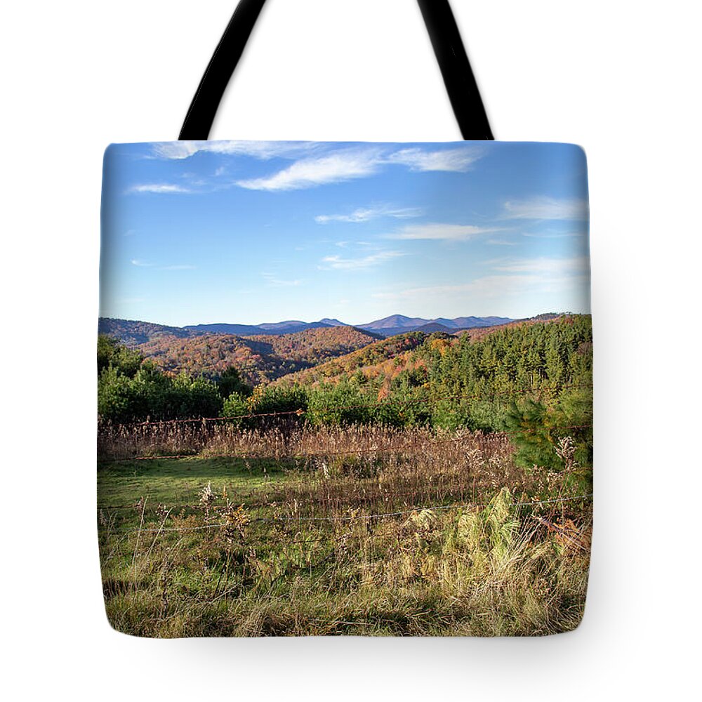 Mountain Tote Bag featuring the photograph Don't Fence Me In 2 by Cindy Robinson