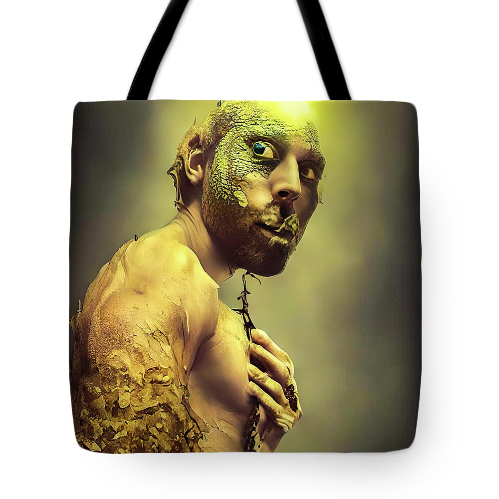 Surreal Tote Bag featuring the painting Don't Stop To Look Around by Bob Orsillo