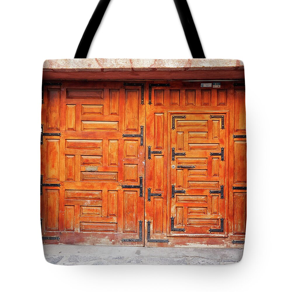 Druified Tote Bag featuring the photograph Doors in San Miguel de Allende 2 by Rebecca Dru