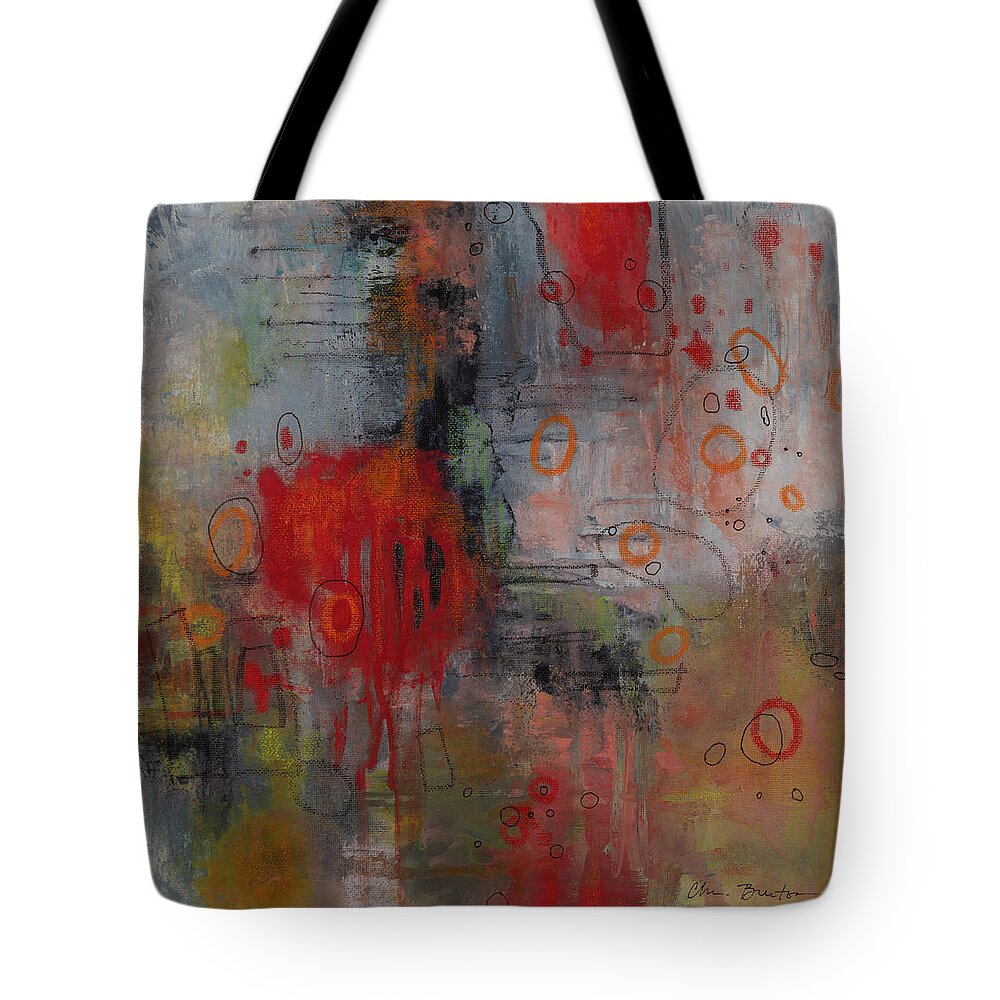 Mixed-media Painting Tote Bag featuring the mixed media DooWap II by Chris Burton