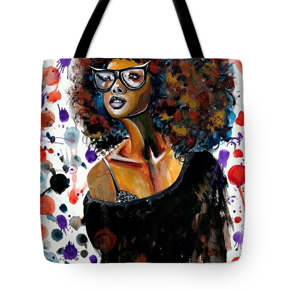 Sexy Tote Bag featuring the painting Dope Chic by Artist RiA