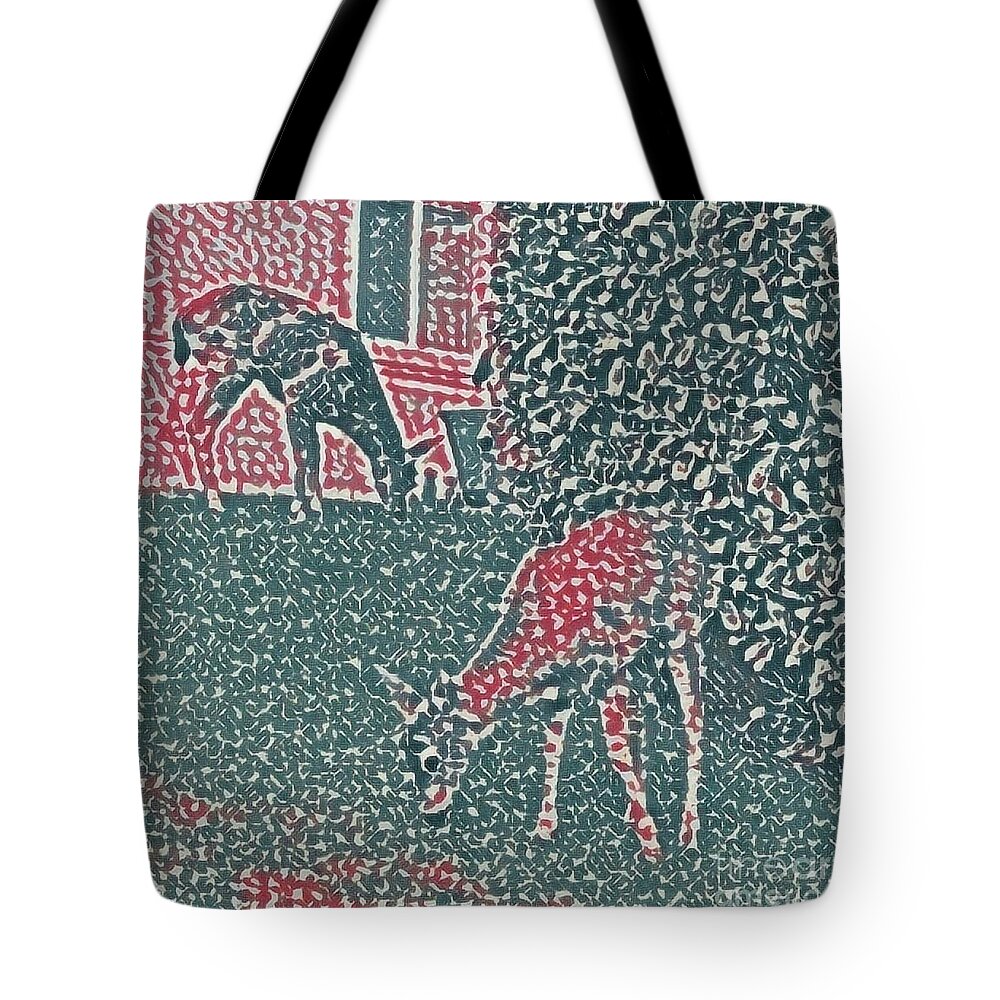 Dots Tote Bag featuring the photograph Dotty Deer by Kimberly Furey