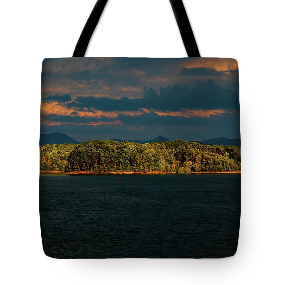Douglas Lake Tote Bag featuring the photograph Douglas Lake Sunset by Norma Brandsberg