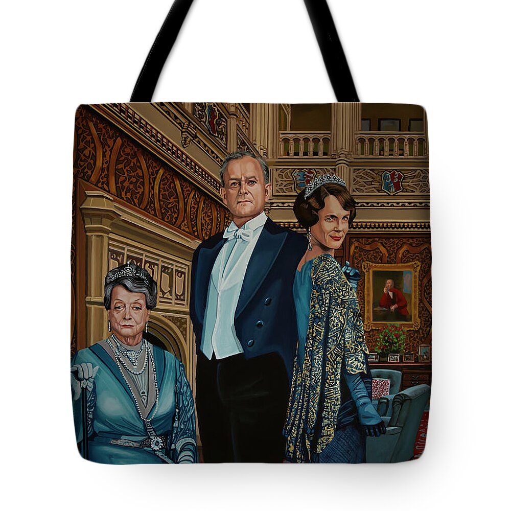 Painting Tote Bag featuring the painting Downton Abbey Painting 1 by Paul Meijering