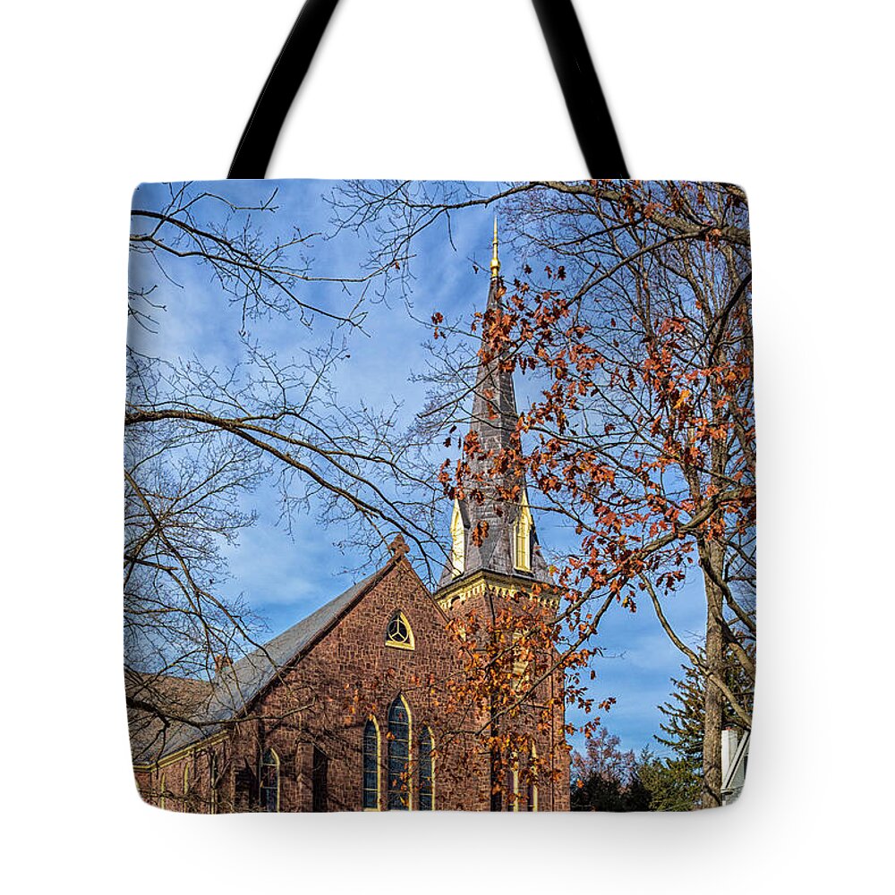 Doylestown Presbyterian Church Iin Autumn Tote Bag Doylestown Presbyterian Church Iin Autumn Tote Bag