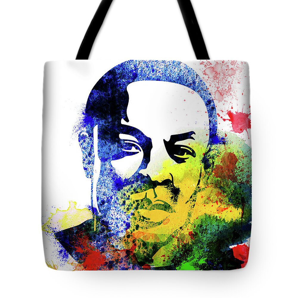 Dr. Dre Tote Bag featuring the mixed media Dr. Dre Watercolor by Naxart Studio