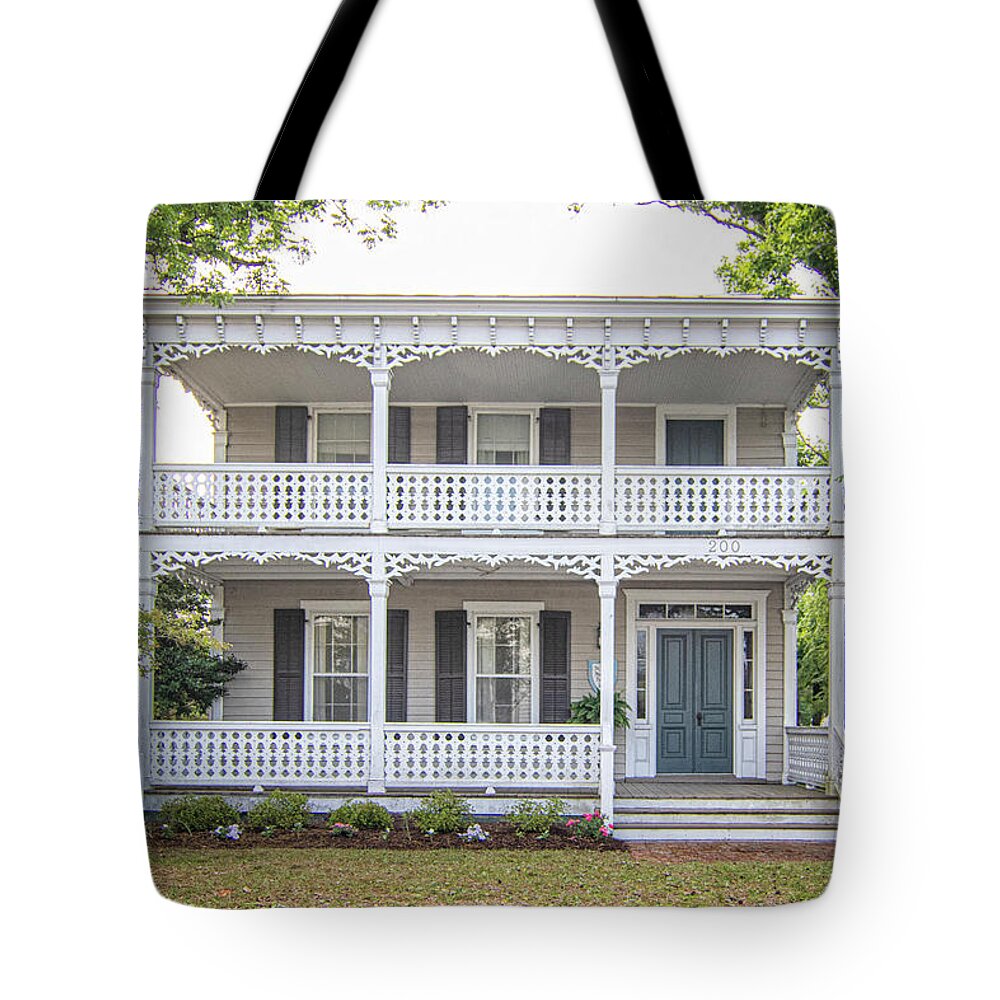 Beaufort Tote Bag featuring the photograph Dr. James Manney Historic House - Beaufort NC by Bob Decker
