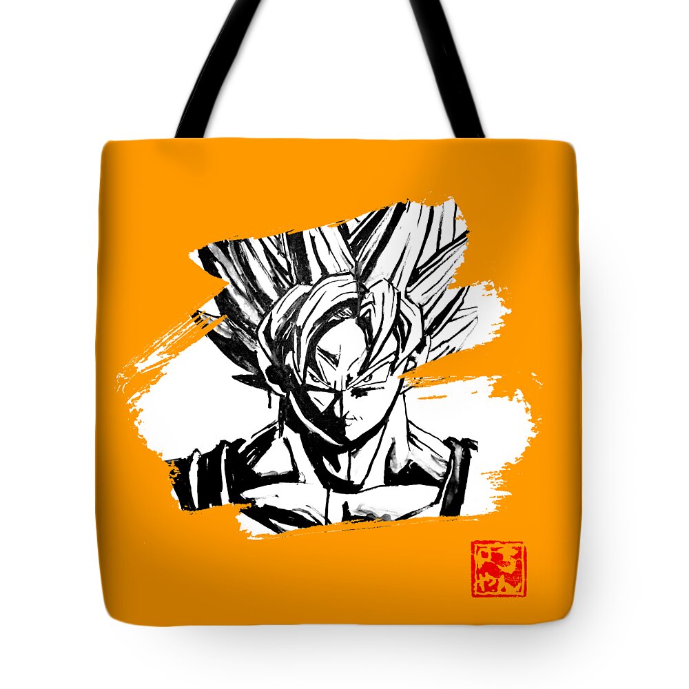 Dragonball Tote Bag featuring the drawing Dragon Ball by Pechane Sumie
