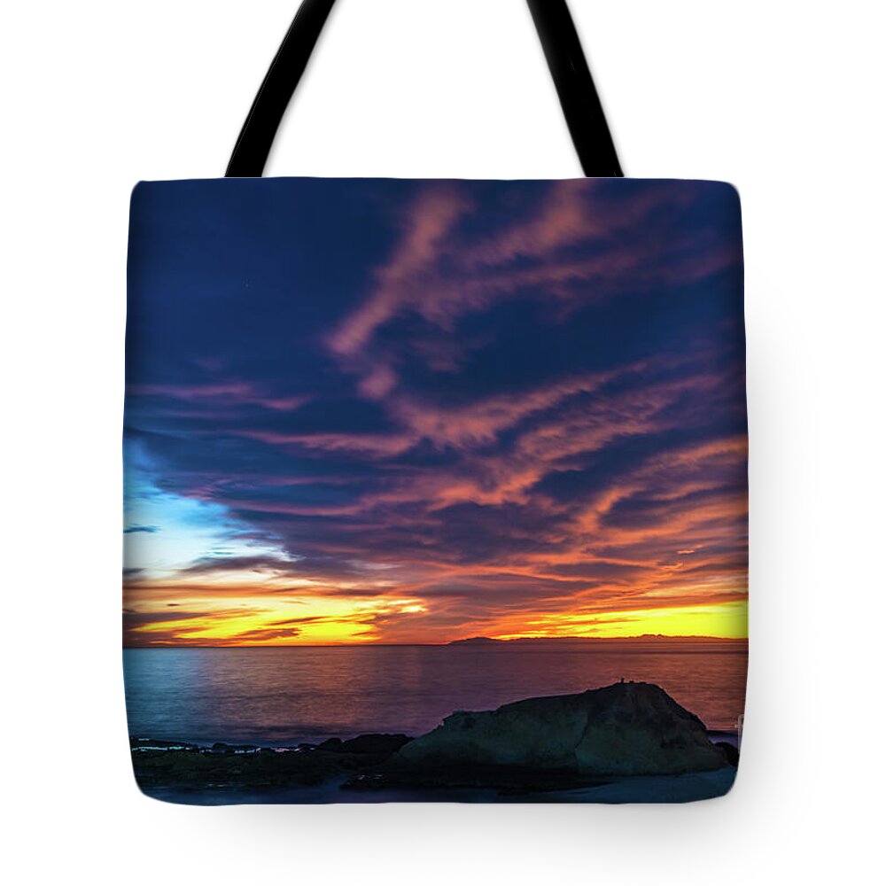 Dramatic Tote Bag featuring the photograph Dramatic Laguna Beach Sunset by Abigail Diane Photography