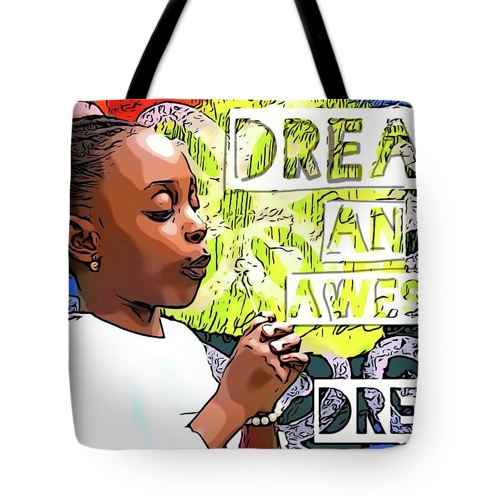  Tote Bag featuring the painting Dream an awesome dream by Clayton Singleton