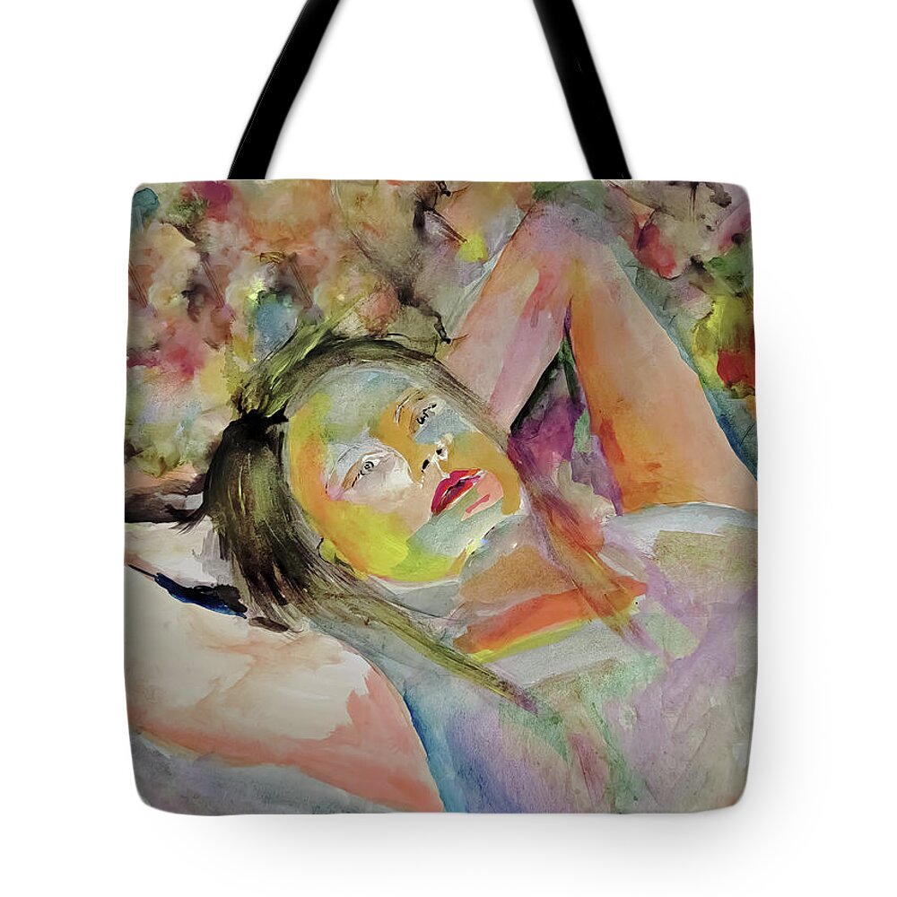 Dream Tote Bag featuring the painting Dream Away by Lisa Kaiser