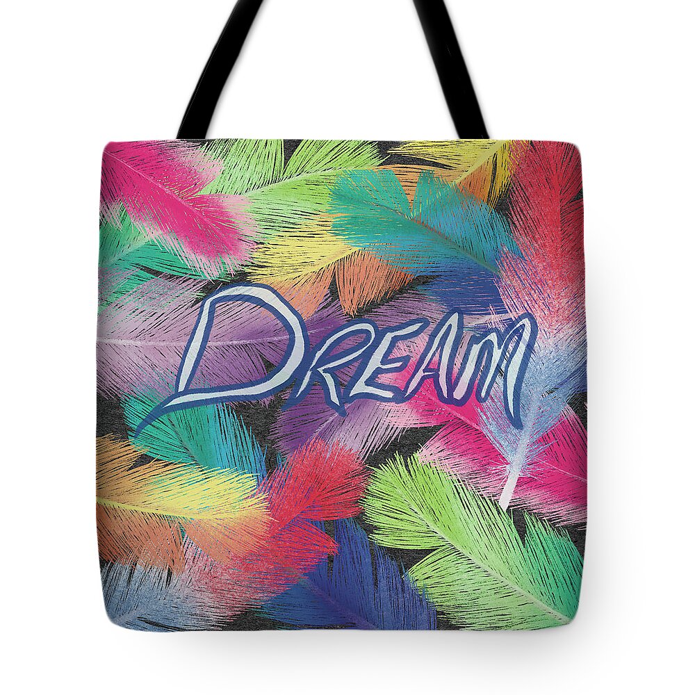 Procreate Tote Bag featuring the digital art Dream Feathers by Angelina Potter