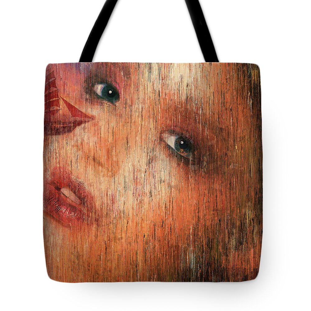 Portrait Tote Bag featuring the painting Dreams 2 by Alex Mir