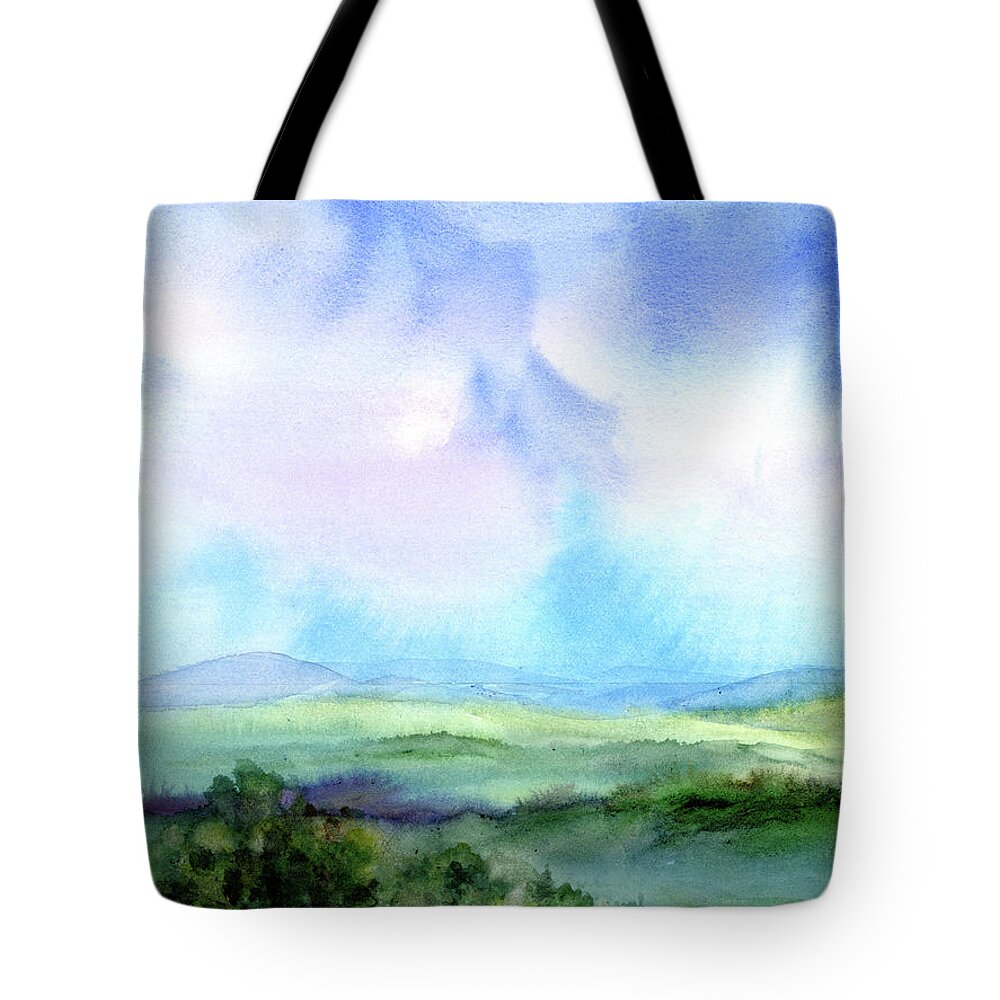 Watercolor Tote Bag featuring the painting Dreamy by Lois Blasberg