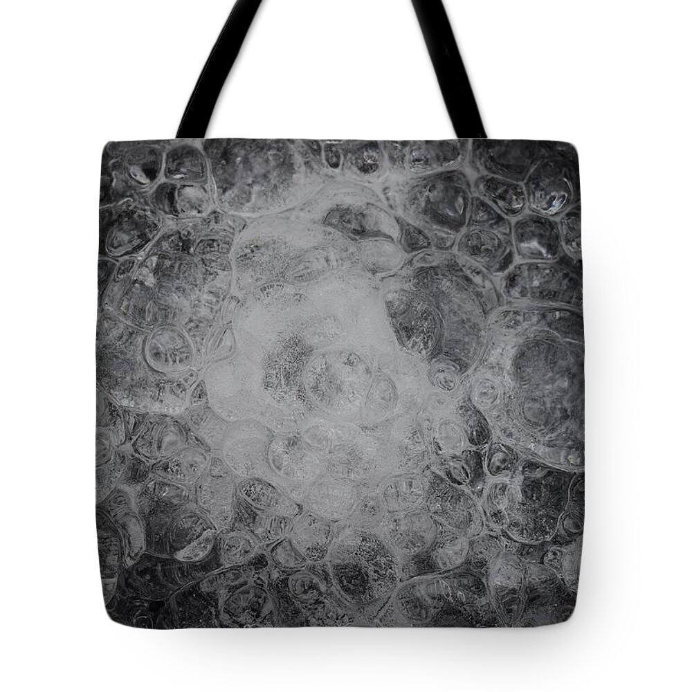 Ice Drops Tote Bag featuring the photograph Drops Of Ice by Stefania Caracciolo