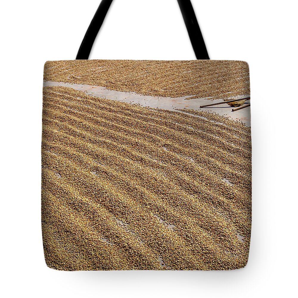China Tote Bag featuring the photograph Drying Broad Beans in Yunnan by W Chris Fooshee