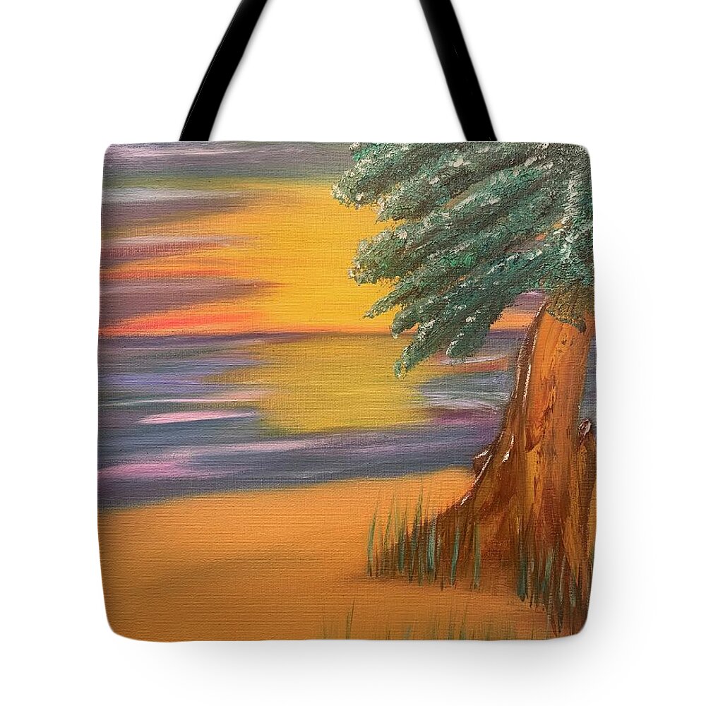 Oil Tote Bag featuring the painting Dune Dreaming by Lisa White