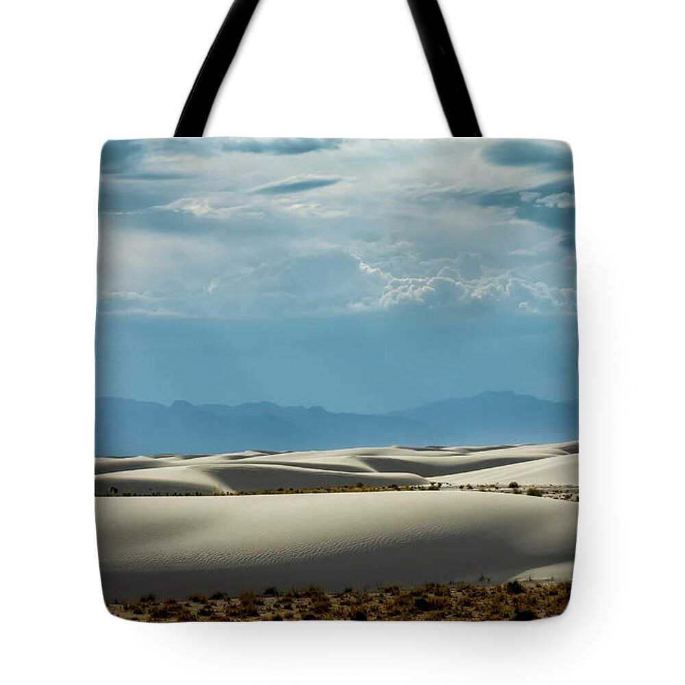 White Sands Tote Bag featuring the photograph Dunes by James Barber