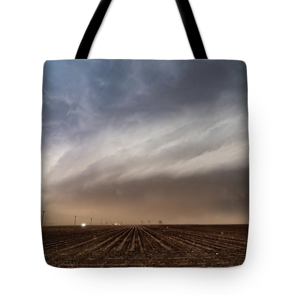 Supercell Tote Bag featuring the photograph Dusty Supercell Storm by Wesley Aston