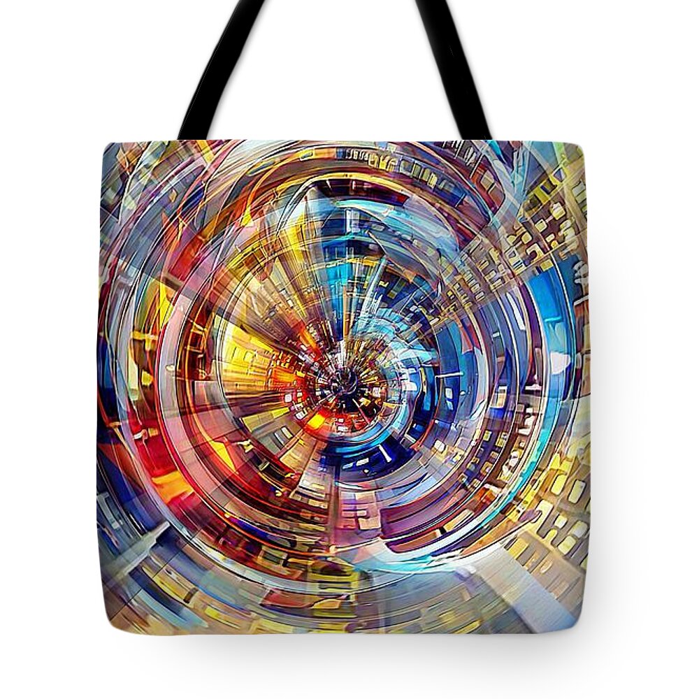 Star Tote Bag featuring the digital art Dyson Center Concept by David Manlove