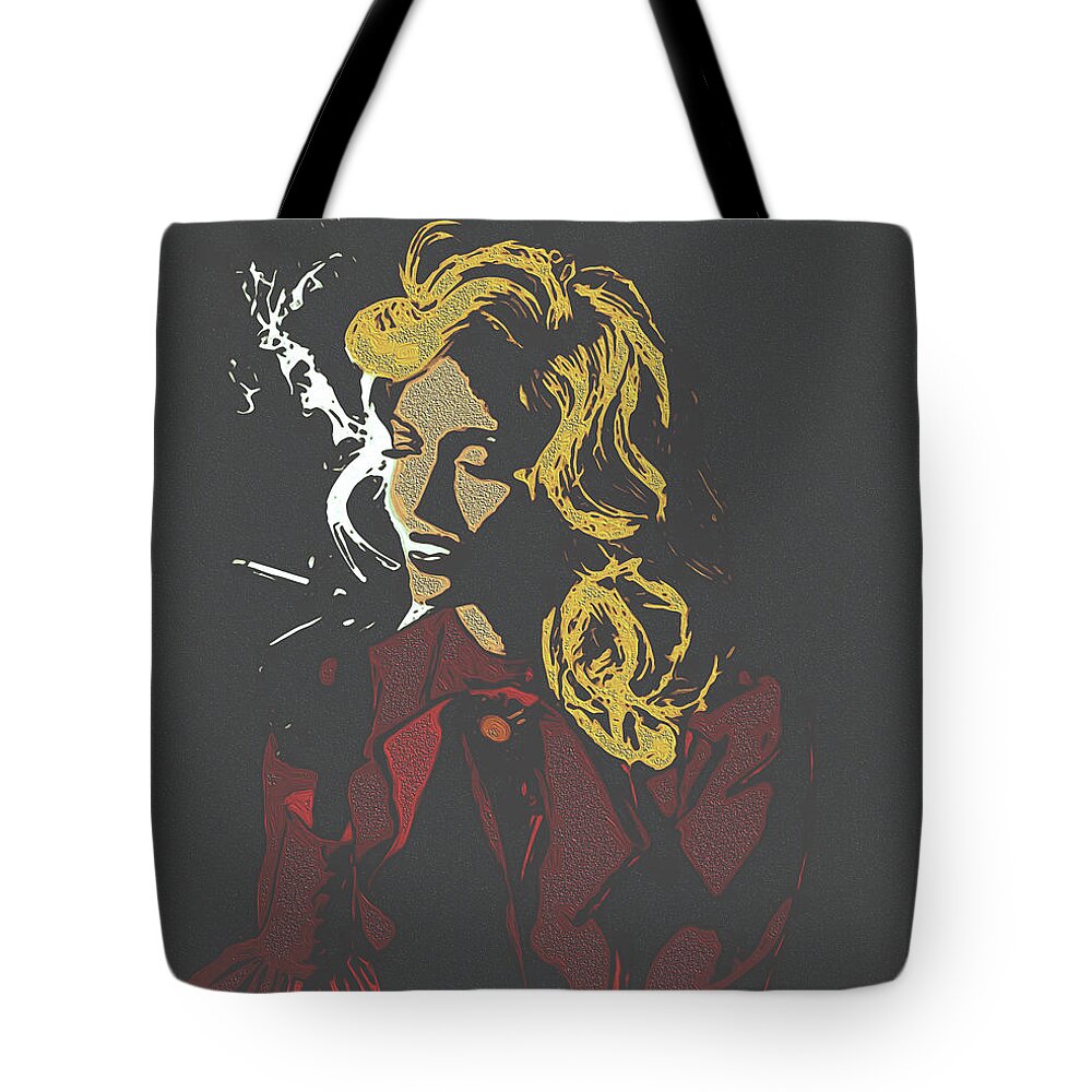 Sin City Tote Bag featuring the digital art Dystopia by Christina Rick