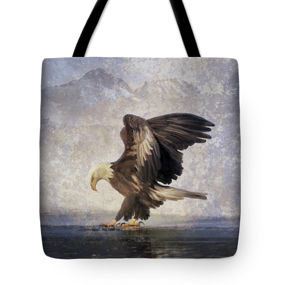 Eagle Tote Bag featuring the photograph Eagle Skate - Painterly Texture by Patti Deters