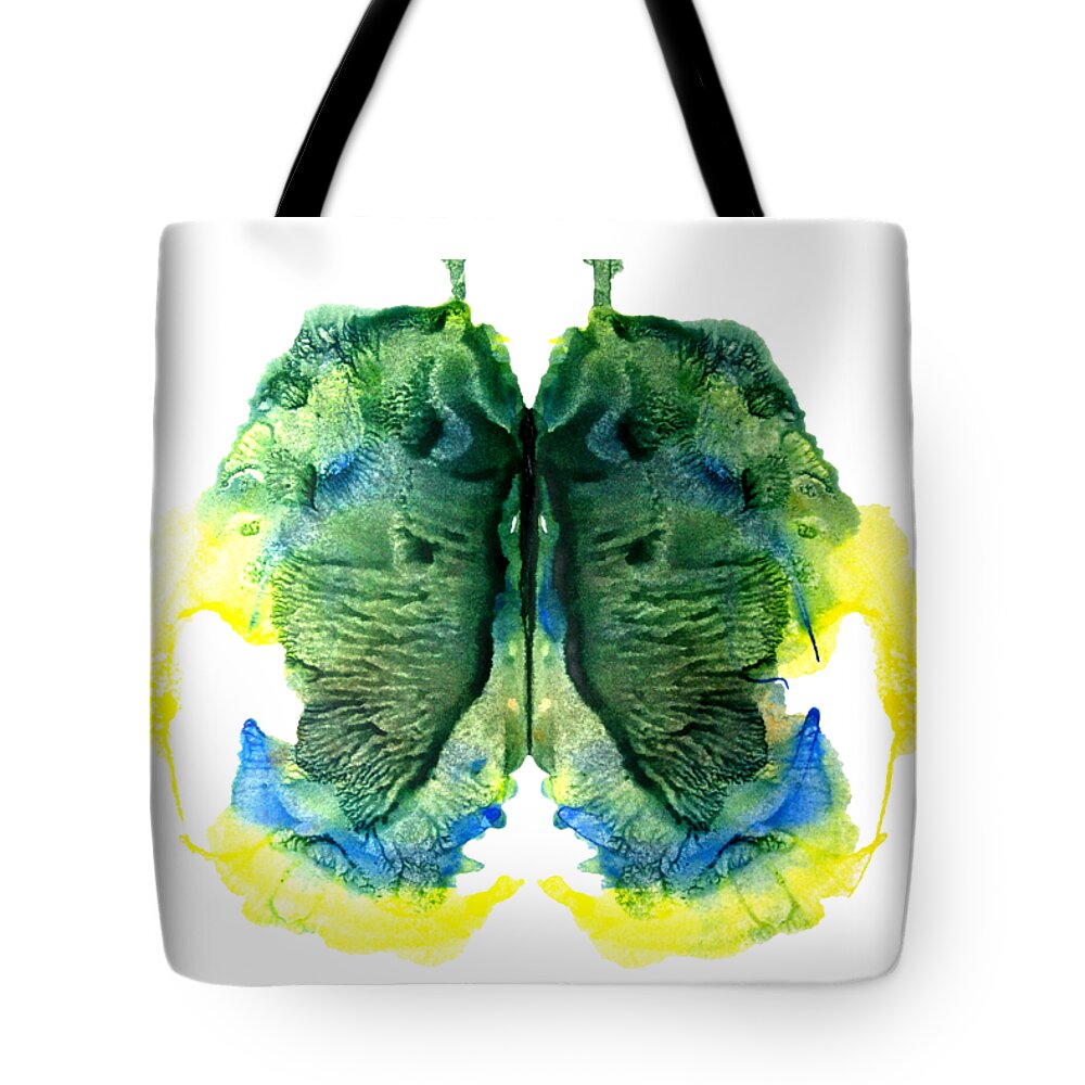 Ink Blot Tote Bag featuring the painting Earthly Lungs by Stephenie Zagorski