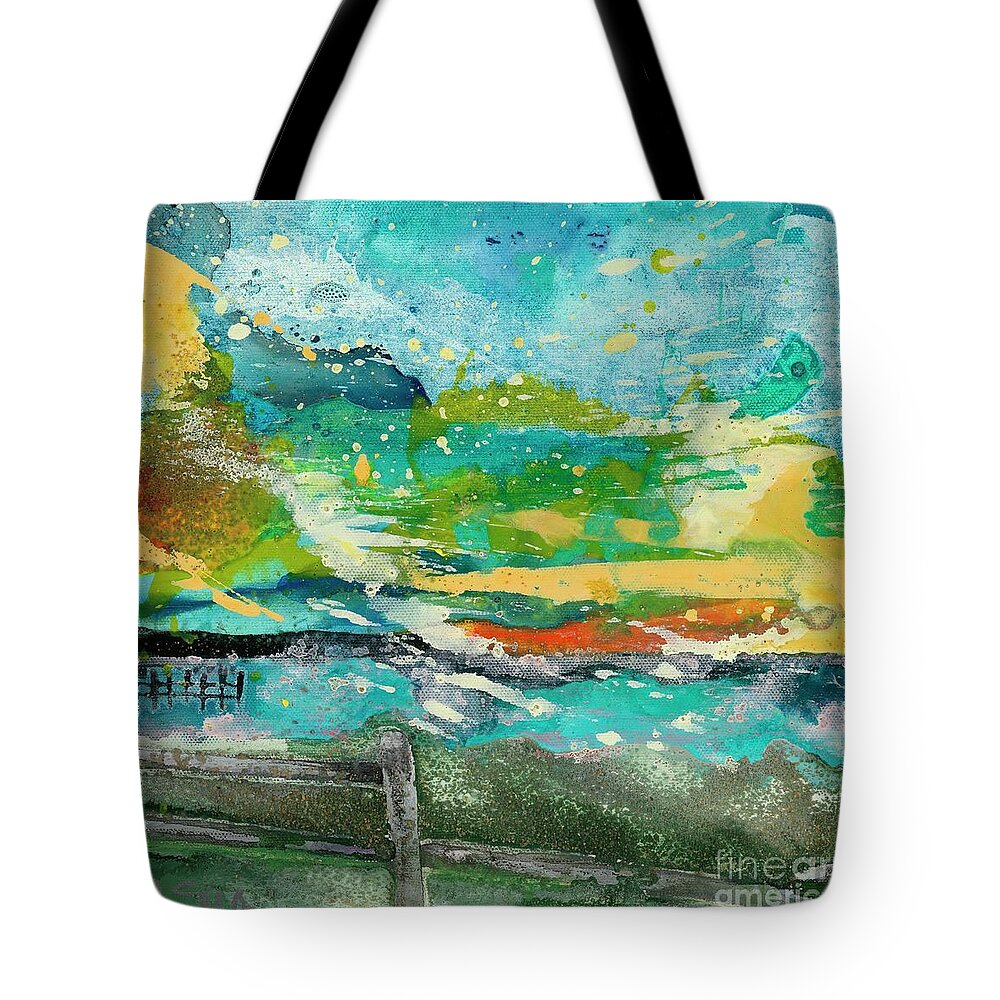 Lighthouse Tote Bag featuring the painting East Chop by Kasha Ritter