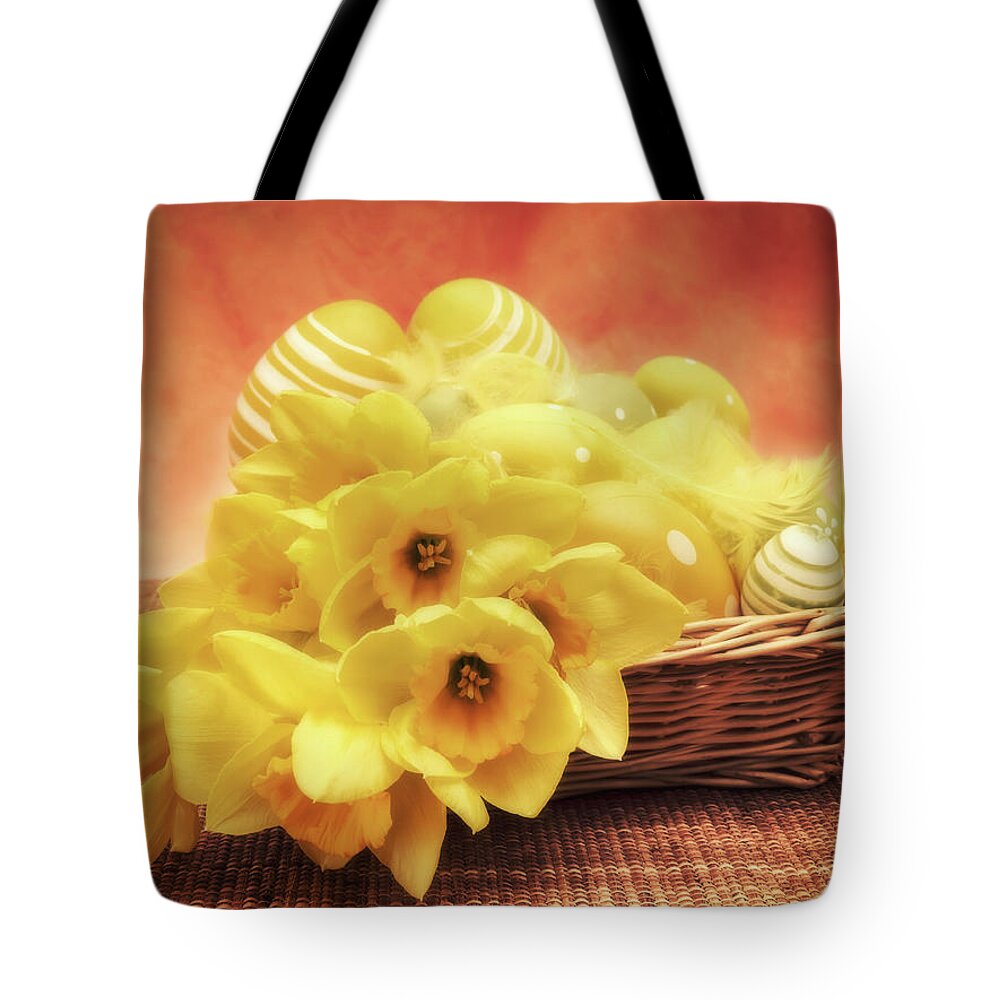 Easter Basket Tote Bag featuring the photograph Easter Basket by Wim Lanclus