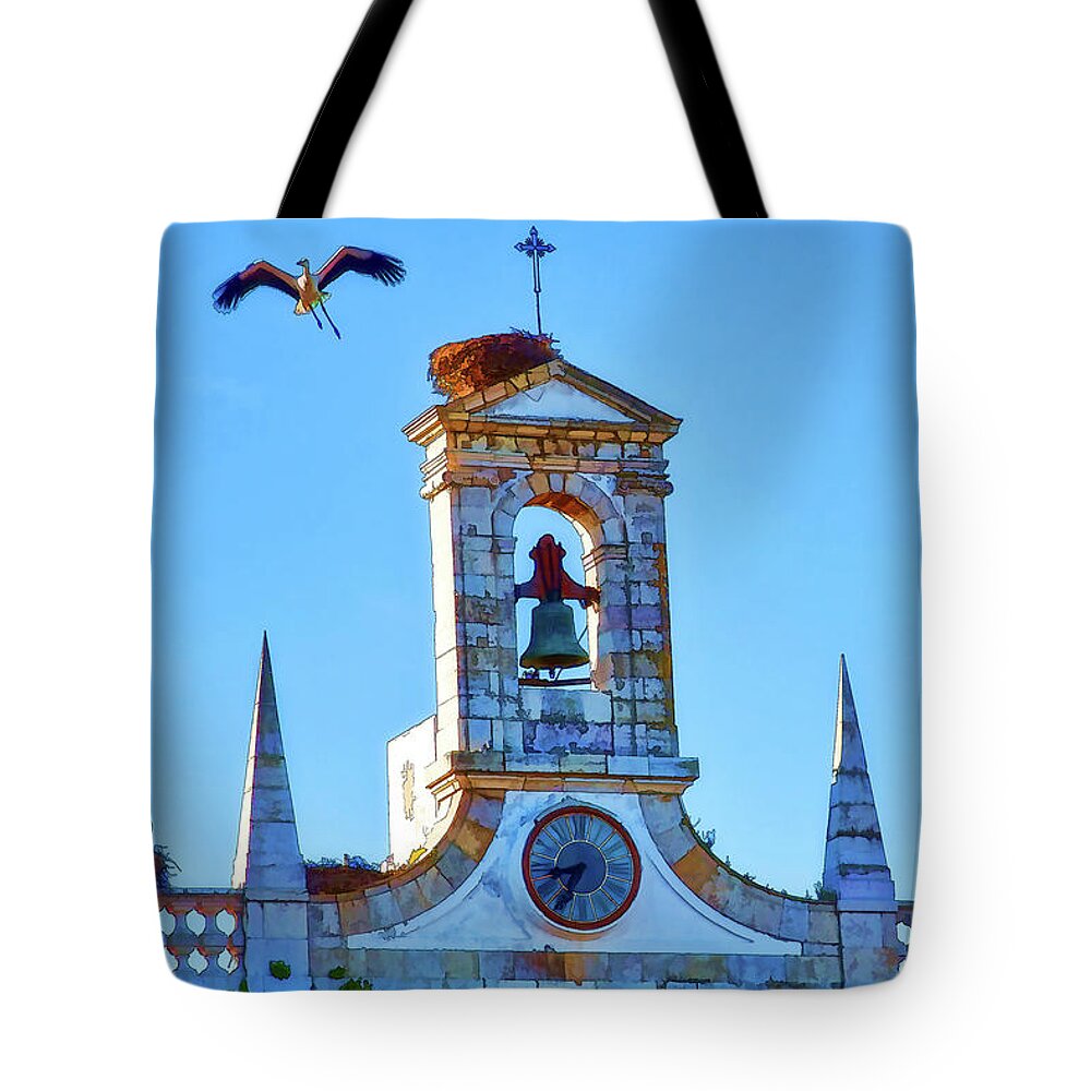 Faro Portugal Tote Bag featuring the photograph Easter Day Messenger, Faro, Portugal by Tatiana Travelways