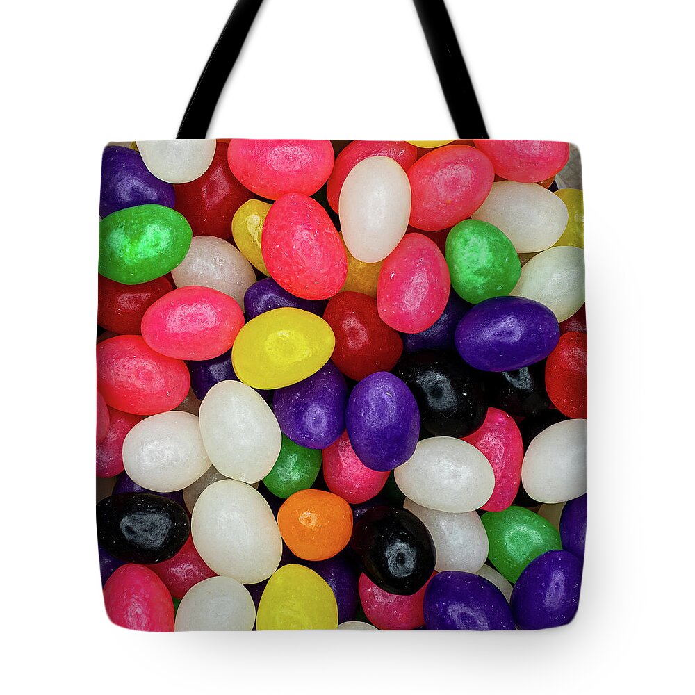 Jelly Beans Tote Bag featuring the photograph Easter Jelly Beans by Amelia Pearn