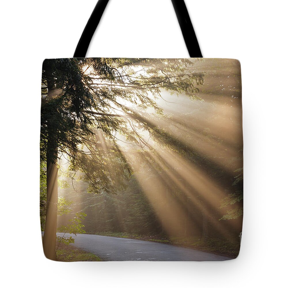 Auto Road Tote Bag featuring the photograph Echo Lake / Cathedral Ledge State Park - Bartlett, New Hampshire by Erin Paul Donovan