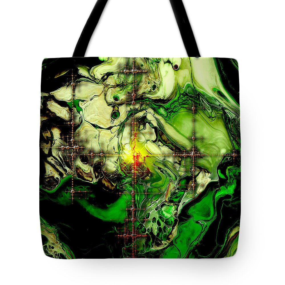 Abstract Tote Bag featuring the digital art Edge Of Tomorrow by Michael Damiani