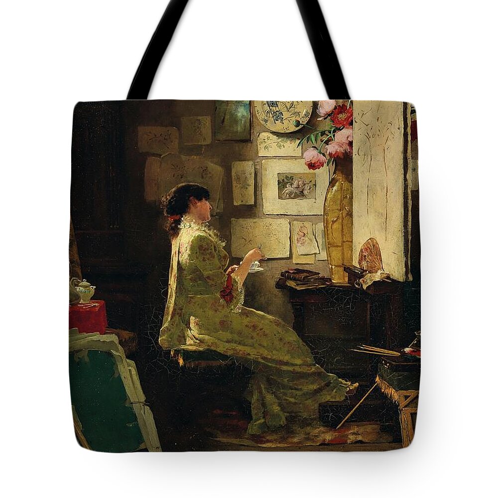 Dutch Tote Bag featuring the painting Edouard John Menta Geneva by MotionAge Designs
