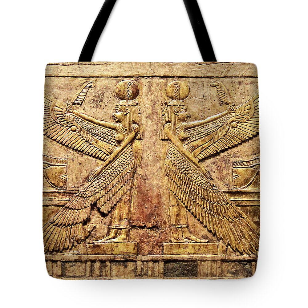 Egyptian Goddess Maat Tote Bag featuring the photograph Egyptian Goddess Maat by Weston Westmoreland