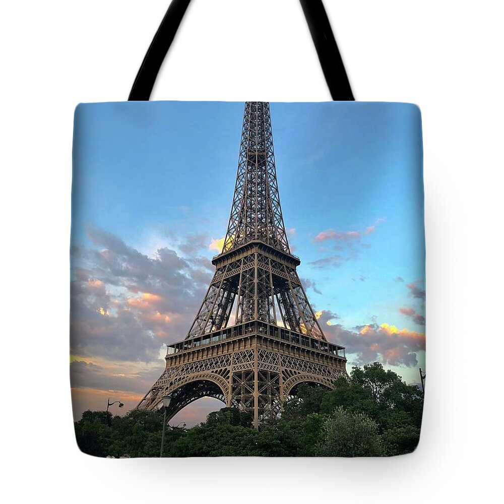 Paris Tote Bag featuring the photograph Eiffel Tower by Charles Kraus