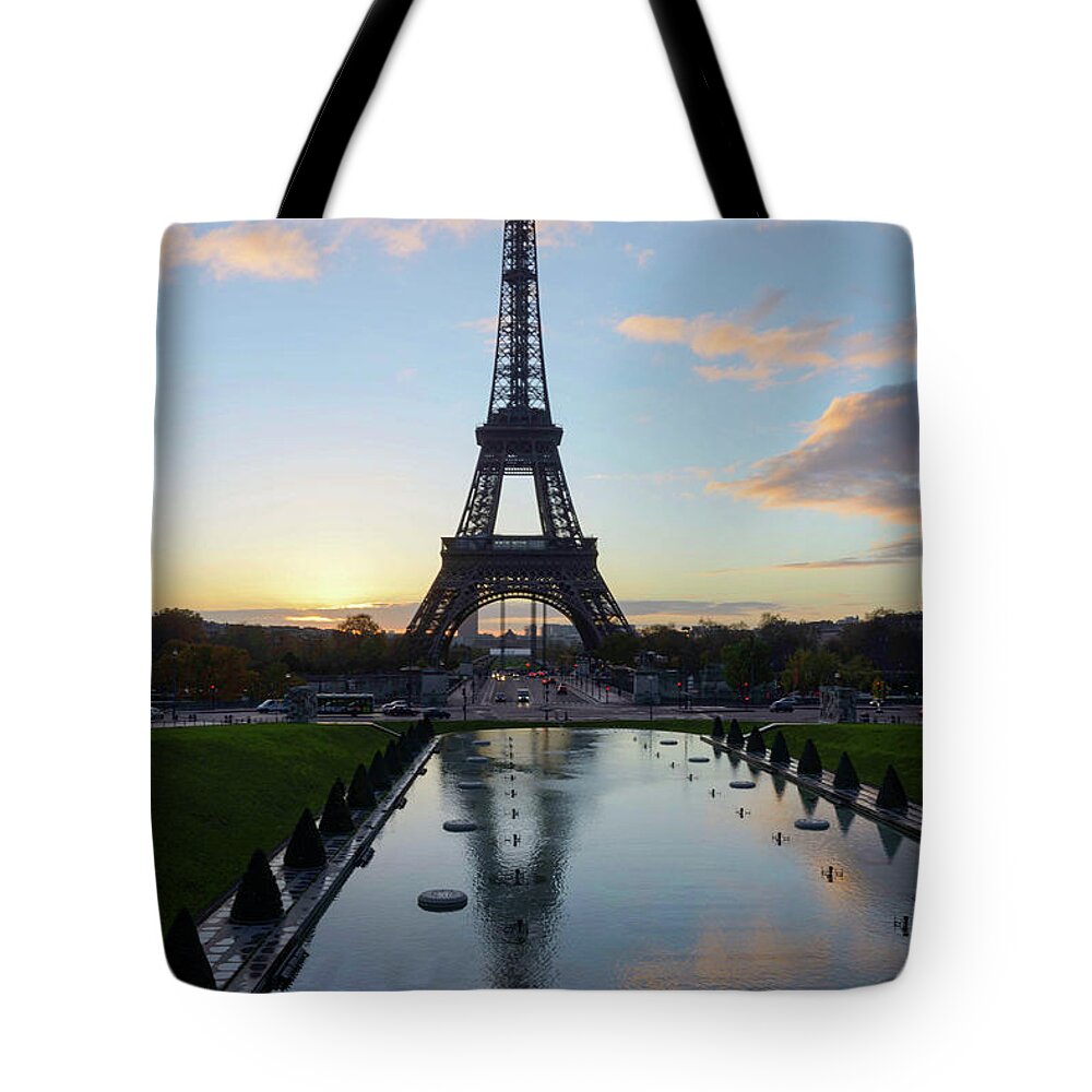 Eiffel Tower Tote Bag featuring the photograph Eiffel Tower by Mike Brown