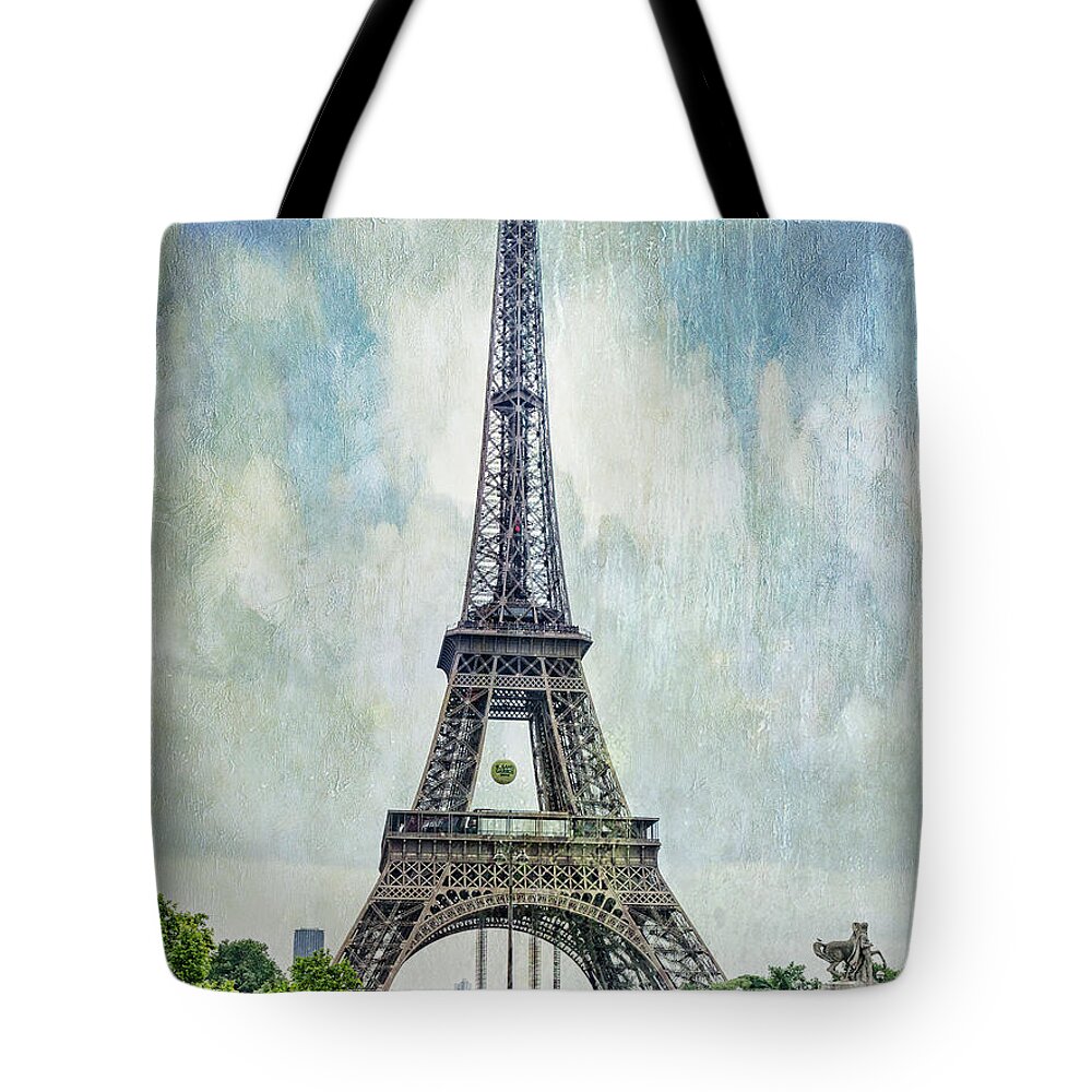 Eiffel Tower Tote Bag featuring the photograph Eiffel Tower, Paris, France by Elaine Teague