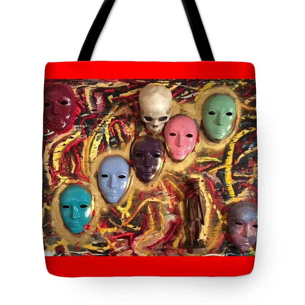 Assemblage And Collage Tote Bag featuring the mixed media Eight billion by Biagio Civale
