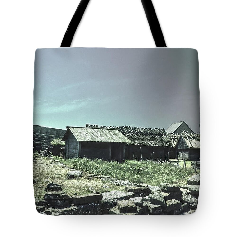 Eketorp Tote Bag featuring the photograph Eketorp Village by Elaine Berger