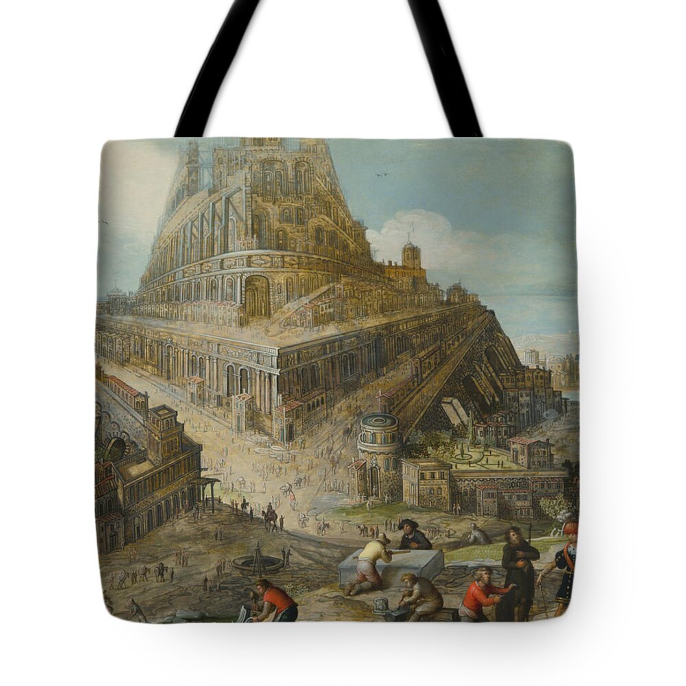 El rey Nimrod quien ordena la construcci n de la Torre de Babel Tote Bag for Sale by Louis de ...