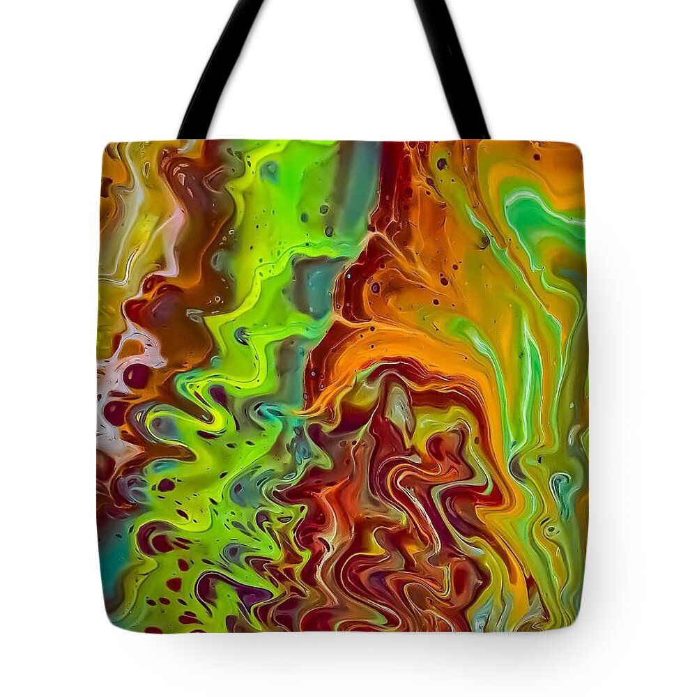 Abstract Art Tote Bag featuring the painting Electrically Charged by Gena Herro