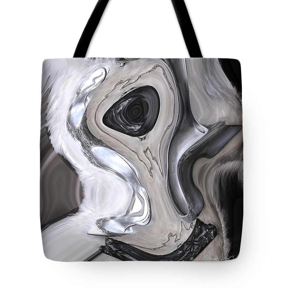 Abstract Art Tote Bag featuring the digital art Elegance by Pennie McCracken