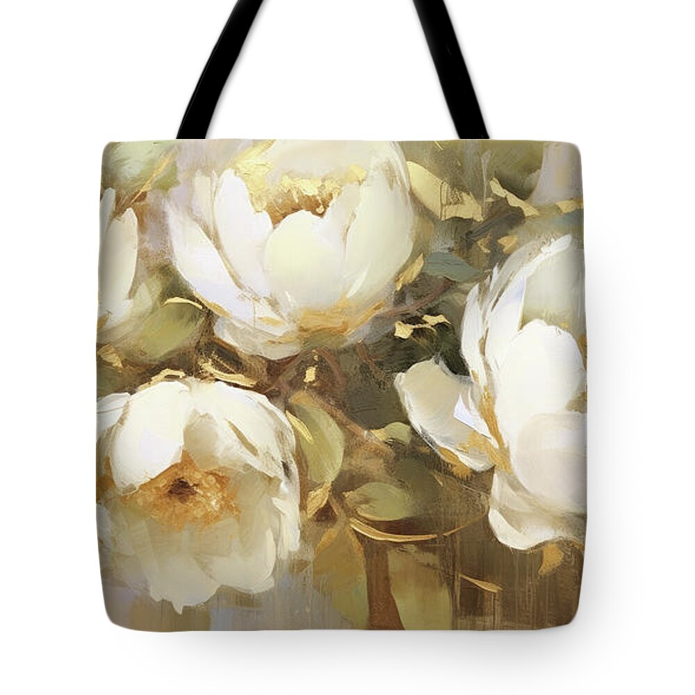 Roses Tote Bag featuring the painting Elegance by Tina LeCour