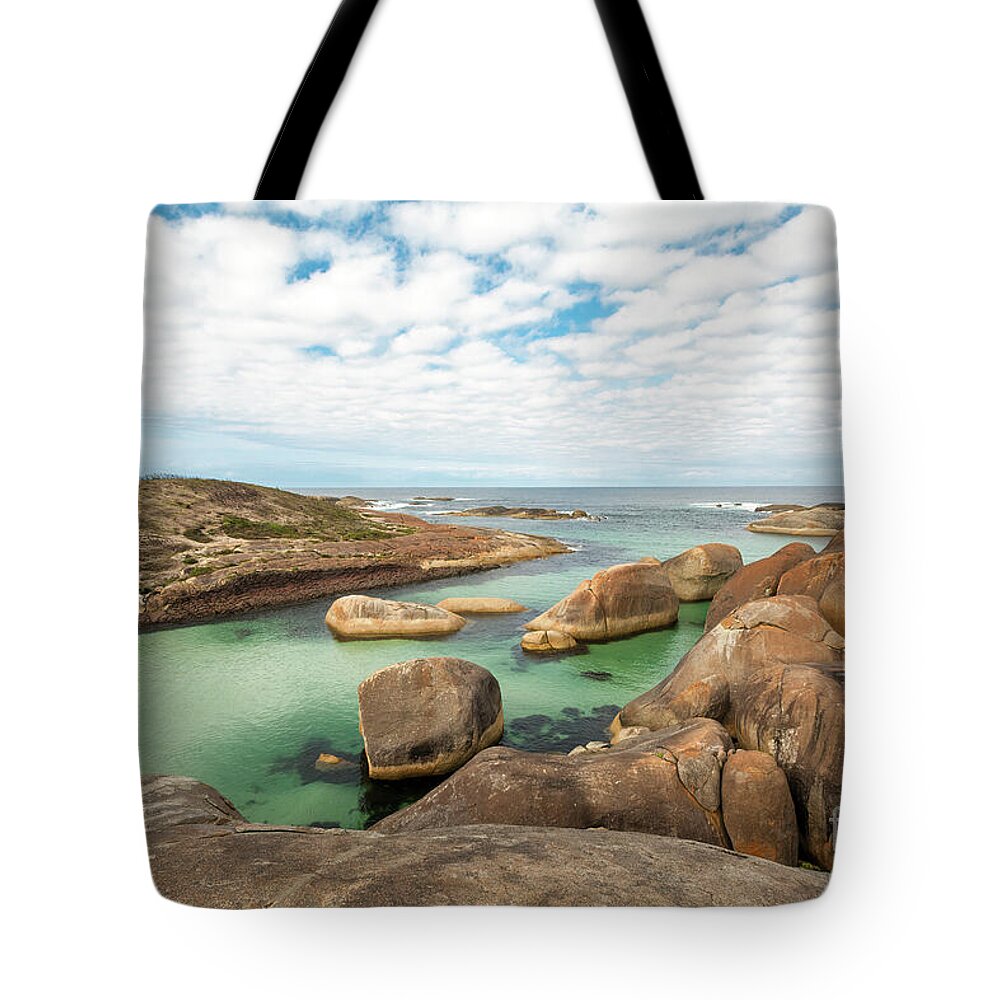 Landscape Tote Bag featuring the photograph Elephant Rocks, Denmark, Western Australia 3 by Elaine Teague