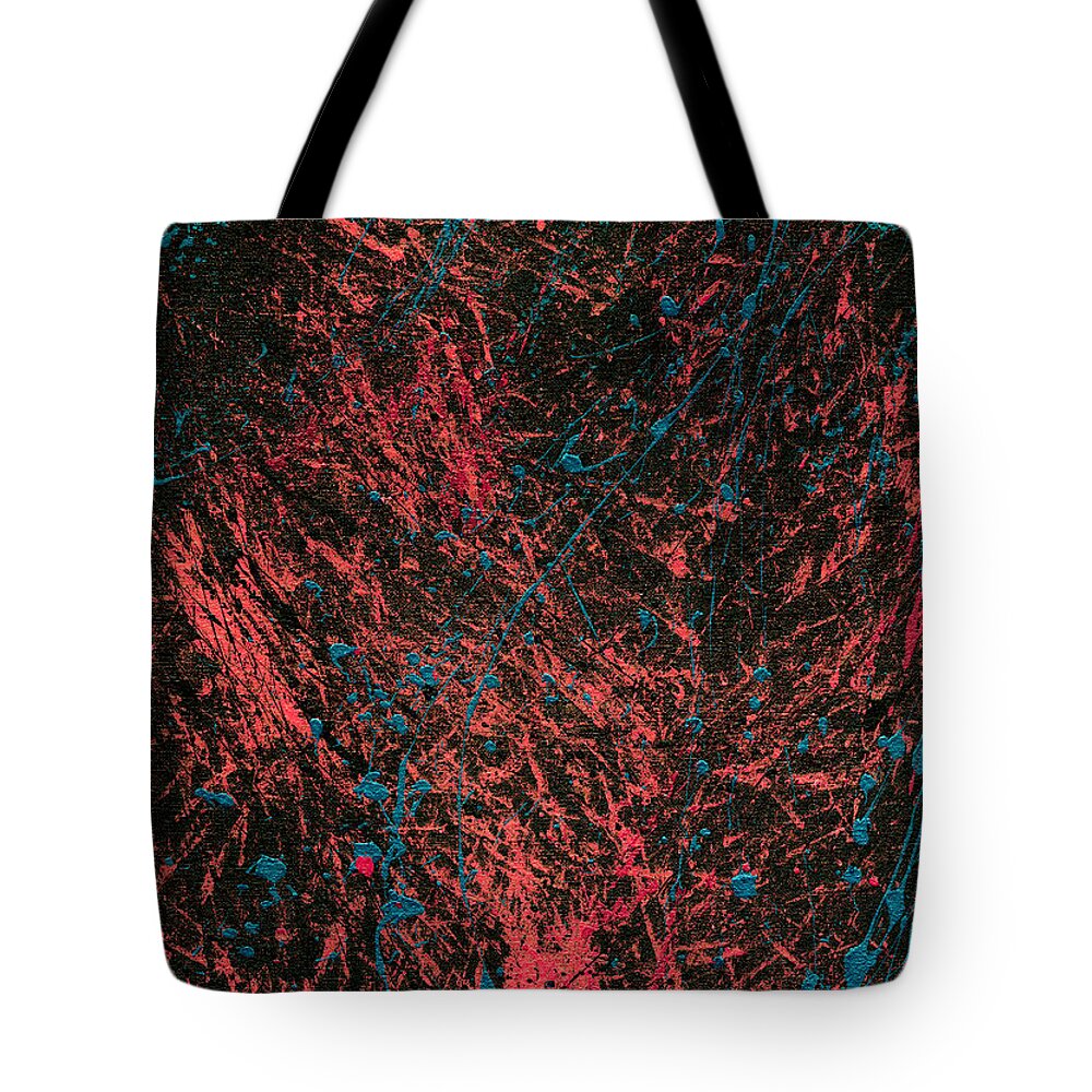 Abstract Tote Bag featuring the painting Embracing Darkness by Heather Meglasson Impact Artist